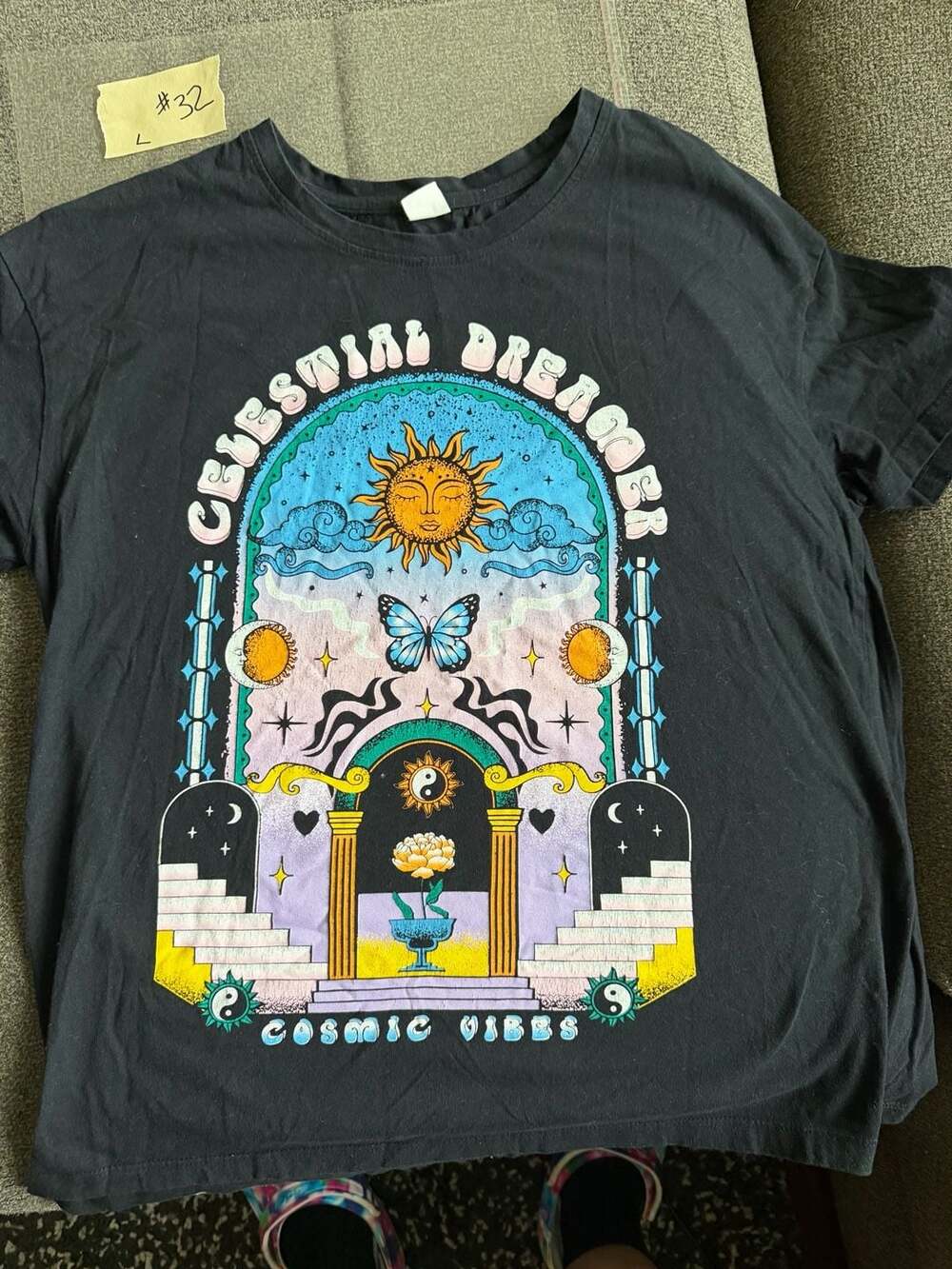 Vibe N' Celestial Dreamer Cosmic Vibes Graphic T-Shirt